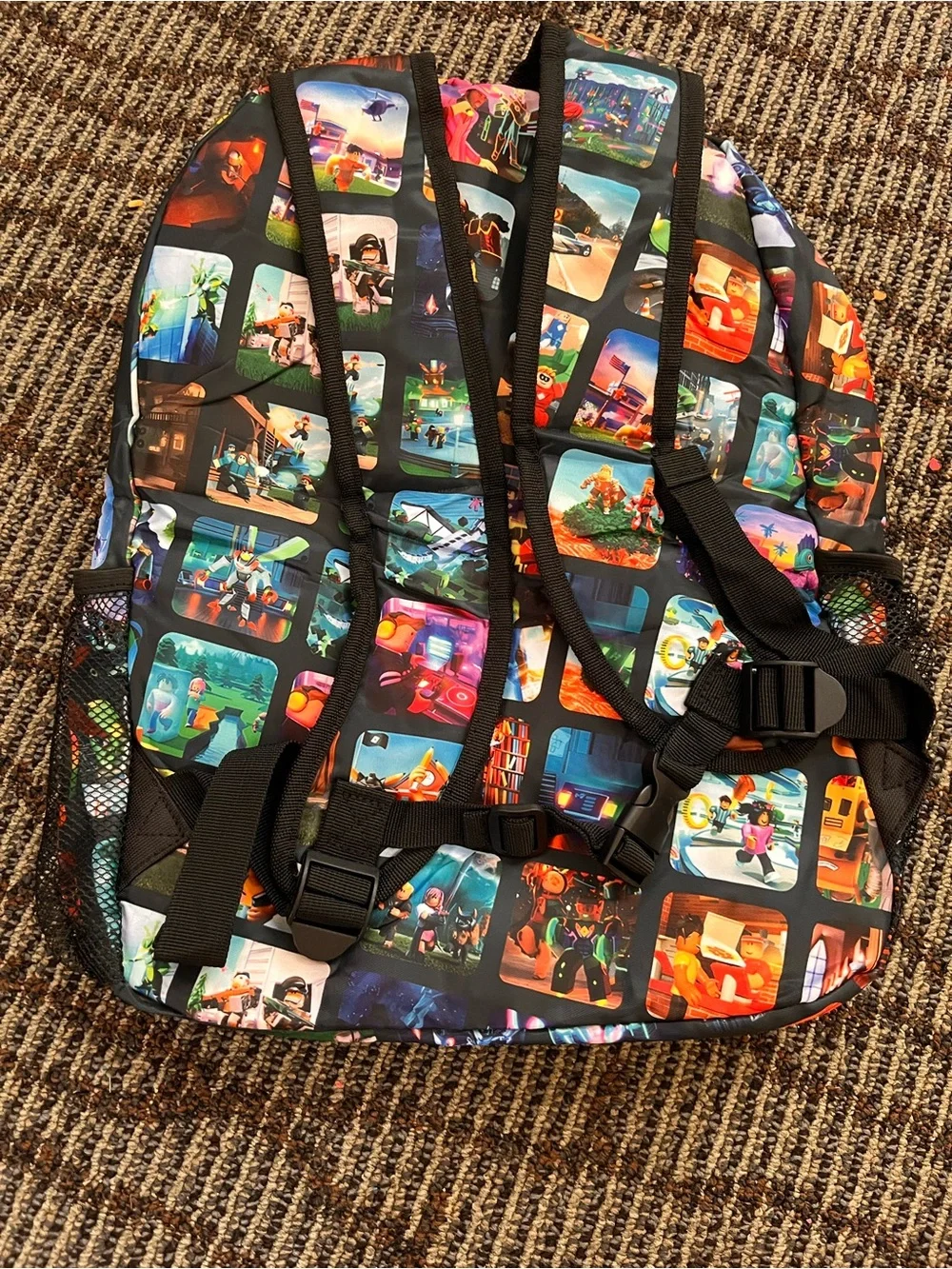 Kids Roblox Black Multi-Scene Character Backpack